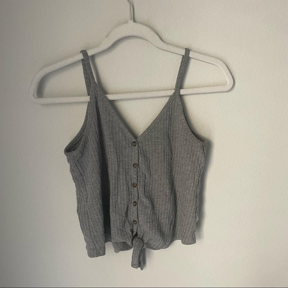 Wild Fable Grey Tied Front Tank Top